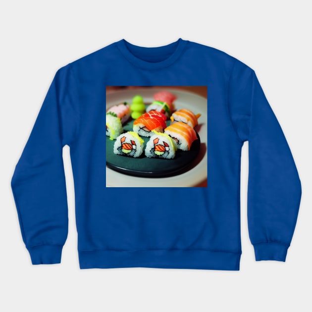 Kawaii Anime Sushi Crewneck Sweatshirt by Grassroots Green